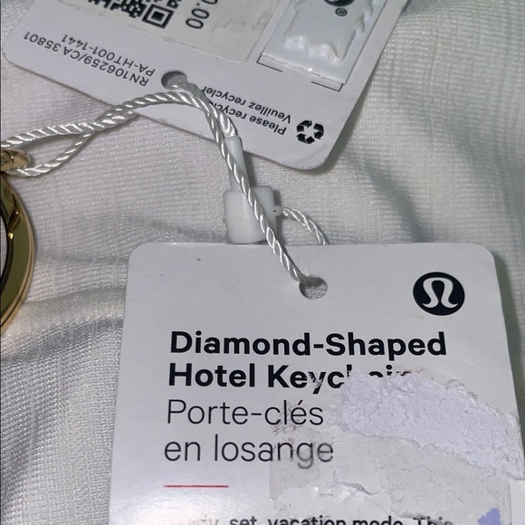 Lululemon Brown Keychain with Gold Ring - Picture 4 of 4